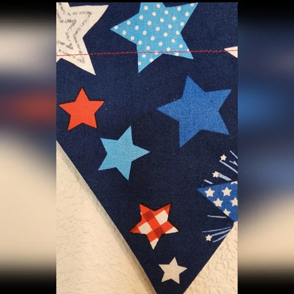 SMALL Starry Fourth Of July Dog Bandana - Picture 2 of 4